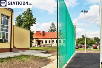 Siatki Nowy Dwór Mazowiecki - Zielone siatki ze sznurka na ogrodzeniu boiska orlika dla terenów Nowego Dworu Mazowieckiego